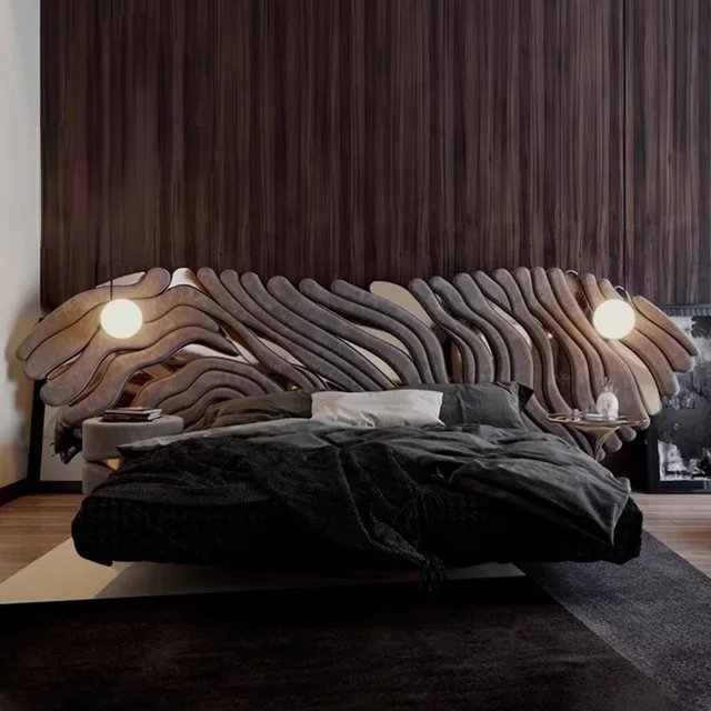 1000053545.jpg Sleepy Bum Classic Wingback Bed Luxury Solid wood bedroom set with two bedside table