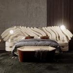 Sleepy Bum Classic Wingback Bed Luxury Solid wood bedroom set with two bedside table - view 5