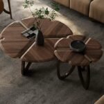 Cresenthem- Discover the Elegance: Flower Shaped Nesting Coffee Table Set