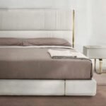 B-Bollant Beige Contemporary Minimalist style Velvet Upholstered King Size Bed - view 5