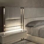 B-Bollant Beige Contemporary Minimalist style Velvet Upholstered King Size Bed Option 2 - view 2