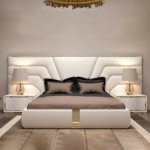 Smart Luxury Velvet Bed with LED Lighting & Floating Nightstands – Redefine Bedroom Elegance - view 4