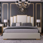 Crosby Matrix Modern Design Simple tufted fabric modern king size beds