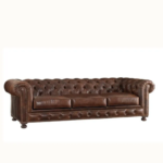 Chesterfield leather Sofa 3 Seater Sofa High quality short wooden legs - view 2