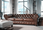 Chesterfield leather Sofa 3 Seater Sofa High quality short wooden legs - view 11