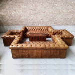 Chesterfield leather Sofa 3 Seater Sofa High quality short wooden legs - view 5