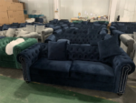 Chesterfield leather Sofa 3 Seater Sofa High quality short wooden legs - view 10