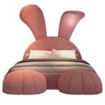 Adorable Bunny Leatherette Upholstered Bed - view 5