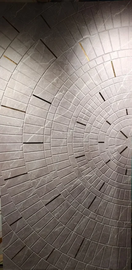 Aura BM-502 Radial Stone Wall Panel by Crosby