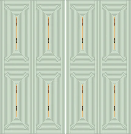 Aura BM-509 Rounded Line Inlay Wall Panel by Crosby