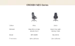 Crosby Neo High Back Ergonomic Office Chair with Adjustable Arms Tilt Lock Mechanism in Black colour - Image 5