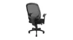 Medium Back Revolving Metal Chair with Push Back Mechanism in Black Mesh Office Arm Chair - Image 5
