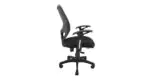 Medium Back Revolving Metal Chair with Push Back Mechanism in Black Mesh Office Arm Chair - Image 2