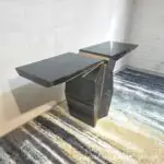 Diamond Console Table with Stainless Steel Legs - Image 6