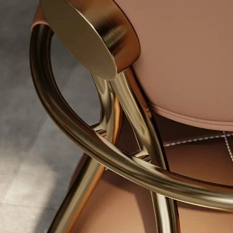 Living Room Furniture Gold Stainless Steel Customized Shape Accent Chair - Image 3