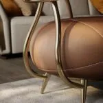 Living Room Furniture Gold Stainless Steel Customized Shape Accent Chair - Image 4