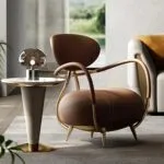 Living Room Furniture Gold Stainless Steel Customized Shape Accent Chair - Image 6