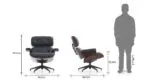 Lounge Chair Modern Chair Classic Design Leather Palisander Wood - Image 6