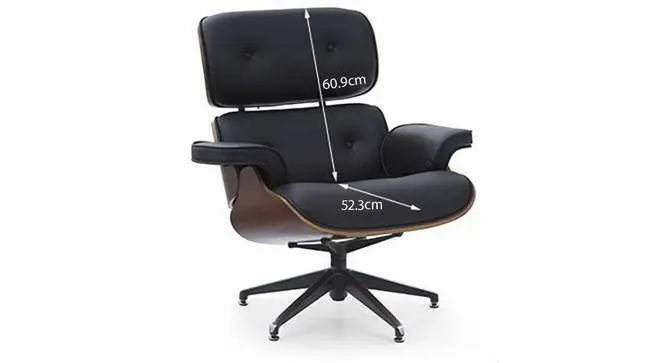 Lounge Chair Modern Chair Classic Design Leather Palisander Wood - Image 7