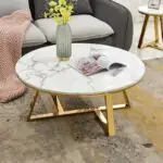 Lennox Ciruclar Marble Coffee Table - Image 2