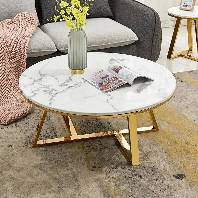 Lennox Ciruclar Marble Coffee Table - Image 2