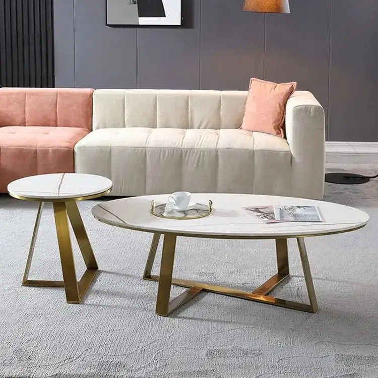 1000068710.jpg Lennox Ciruclar Marble Coffee Table - Image 1