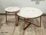Lennox Ciruclar Marble Coffee Table - Image 4