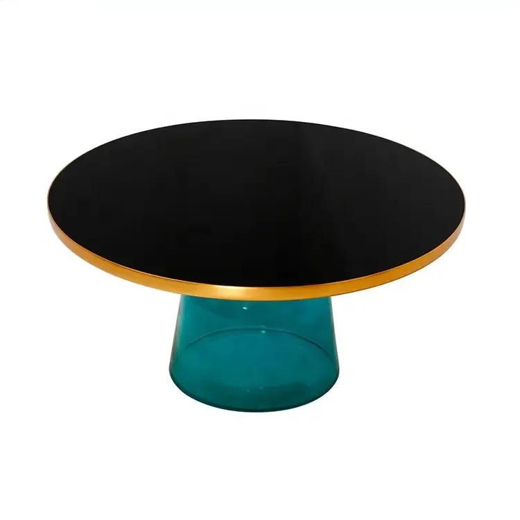 Bell Table: Handcrafted Glass and Brass Coffee Table - Image 3