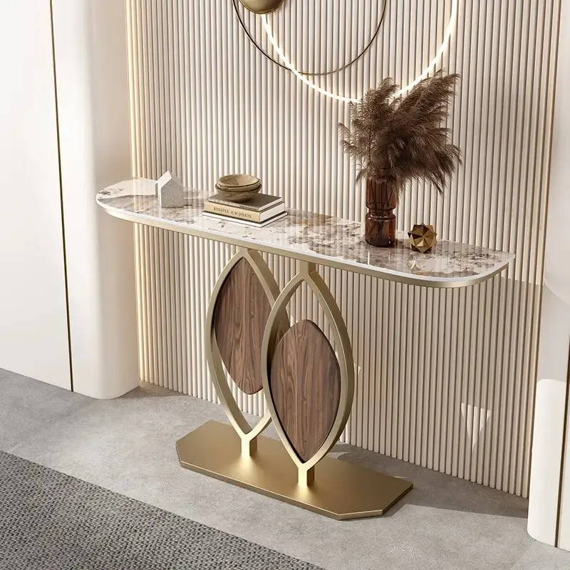 1000127211-1.jpg Elegant Luxe Gold-Plated Console Table - A Modern Minimalist Masterpiece - Image 1