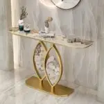 Elegant Luxe Gold-Plated Console Table - A Modern Minimalist Masterpiece - Image 2