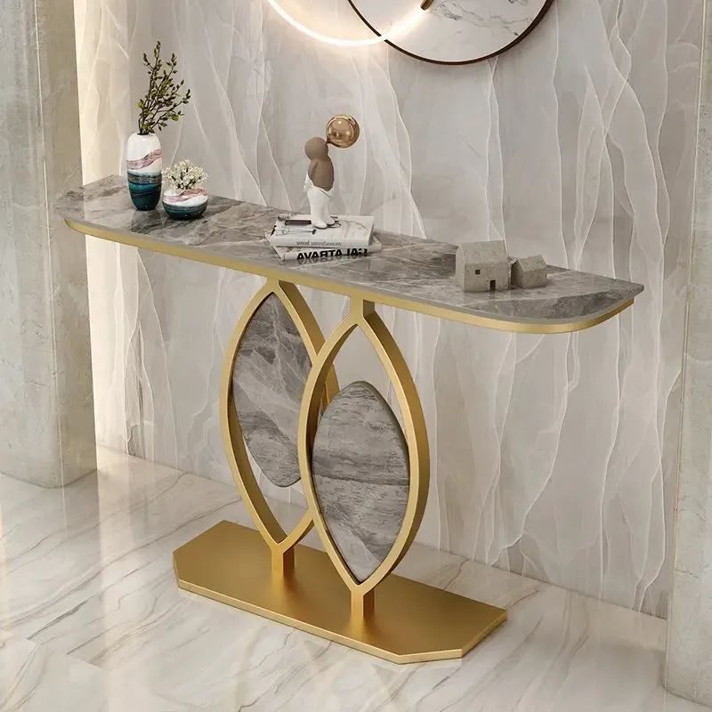 Elegant Luxe Gold-Plated Console Table - A Modern Minimalist Masterpiece - Image 3