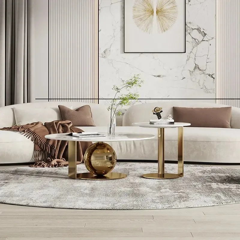 Roxy Stainless Steel And Glass Top Coffee Table - Image 2