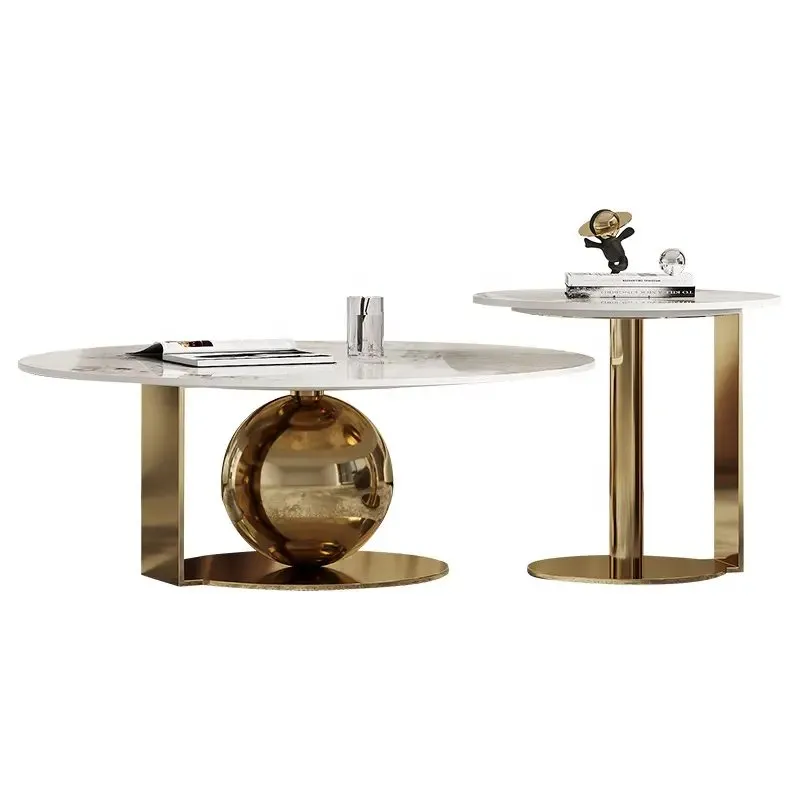 Roxy Stainless Steel And Glass Top Coffee Table - Image 3