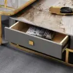 Elegant Duo: Luxe Stainless Steel & Marble-Glass Coffee Tables Set - Image 6