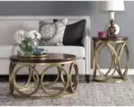Wooden Street Stainless Steel And Glass Top Coffee Table - Image 2