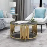 Tanner Stainless Steel And Glass Top Coffee Table - Image 2