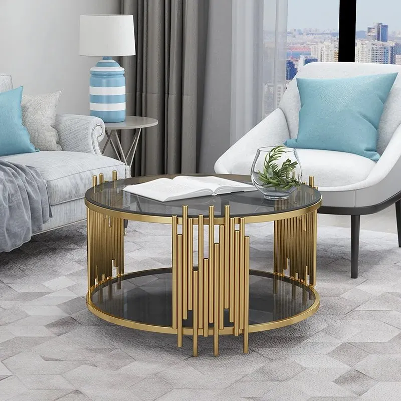 Tanner Stainless Steel And Glass Top Coffee Table - Image 2