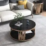Tanner Stainless Steel And Glass Top Coffee Table