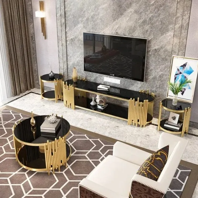 Tanner Stainless Steel And Glass Top Coffee Table - Image 4