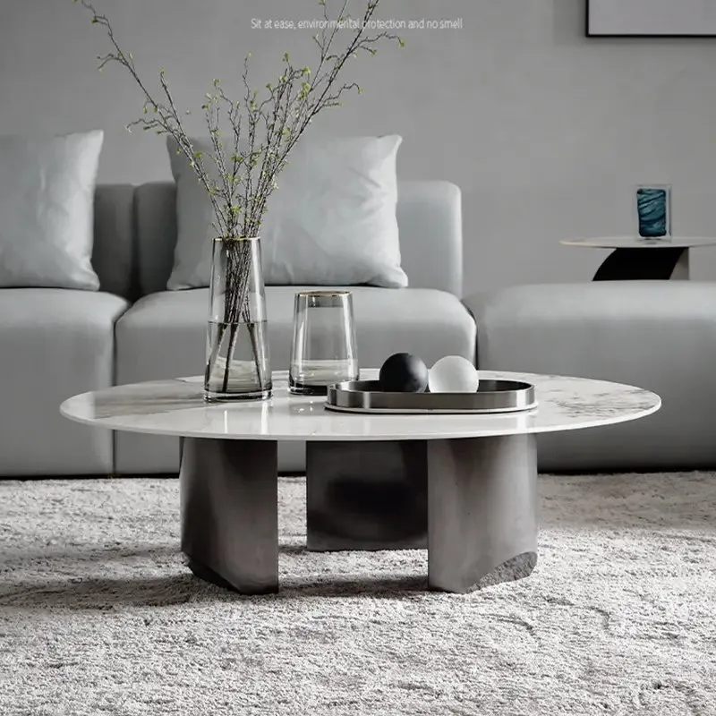 1000127903.jpg Luxe Elegance Gunmetal and Faux Marble Coffee Table - Image 1