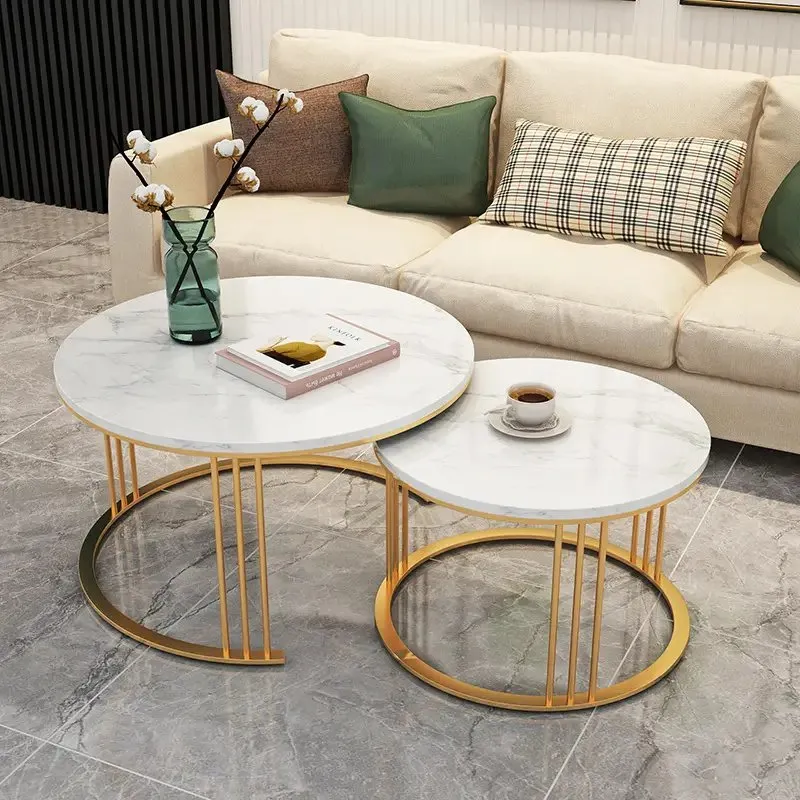 1000127921.jpg Glam-up Living Room Stainless Steel Leg +White Faux Marble Stone Top - Image 1