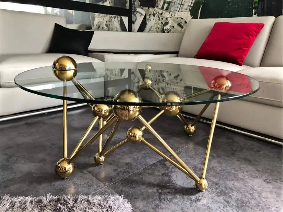 1000129058.jpg Star Stainless Steel Golden Leg Coffee table - Image 1