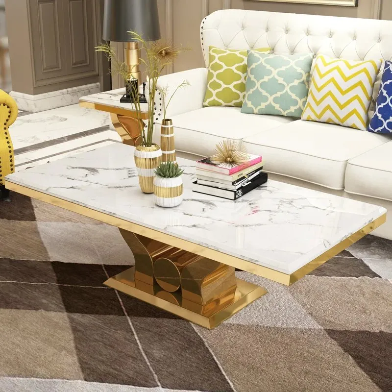 Coffee Table with Marble on Top for Living Room - Image 4