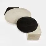 Nordic Style Natural Stone Coffee Table | Marble and Travertine Coffee table - Image 3