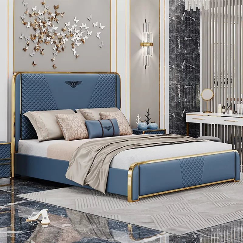 Modern Italian Bedroom Luxurious Grey Bed King Size Engineered Wood with Diwan Type Storage | DIY - Image 3