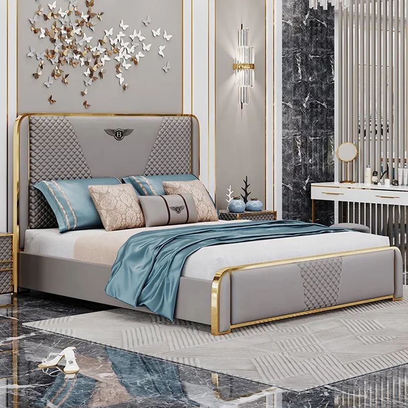 1667401032306-1.png Modern Italian Bedroom Luxurious Grey Bed King Size Engineered Wood with Diwan Type Storage | DIY - Image 1