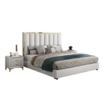 Classic Upholstered Italian Bed Low Profile Bed with Hydraulic and Diwan Type Storage - Image 5