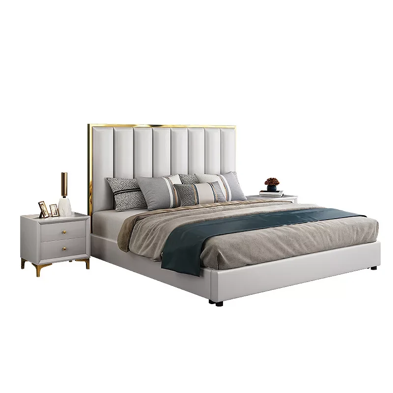 Classic Upholstered Italian Bed Low Profile Bed with Hydraulic and Diwan Type Storage - Image 5