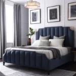 Alpine PU Leather Bed King Size Hydraulic Storage Bed