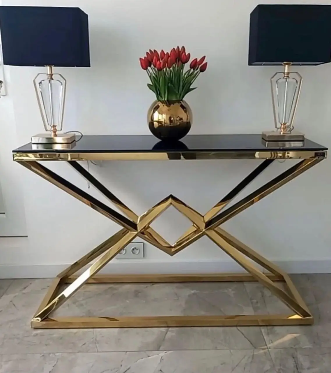 Modern design hot selling metal console table home furniture console table - Image 1